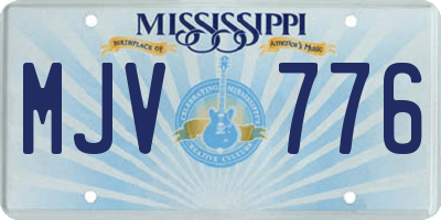 MS license plate MJV776