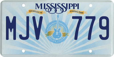 MS license plate MJV779
