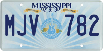 MS license plate MJV782