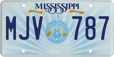 MS license plate MJV787