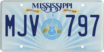 MS license plate MJV797
