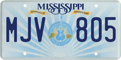 MS license plate MJV805