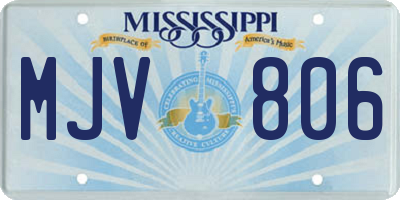 MS license plate MJV806