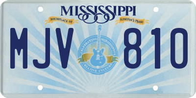 MS license plate MJV810