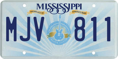 MS license plate MJV811