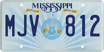 MS license plate MJV812
