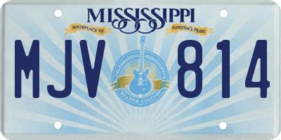 MS license plate MJV814