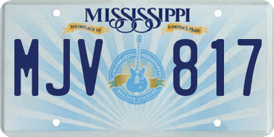 MS license plate MJV817