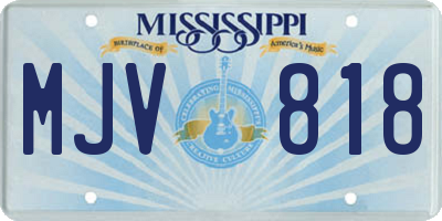 MS license plate MJV818