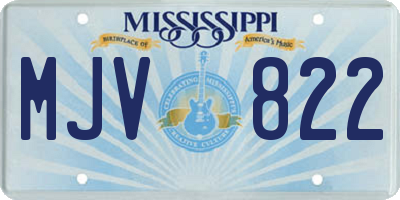 MS license plate MJV822