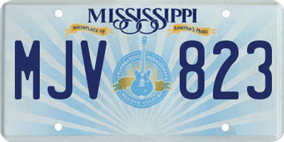MS license plate MJV823
