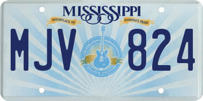 MS license plate MJV824