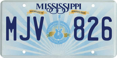 MS license plate MJV826
