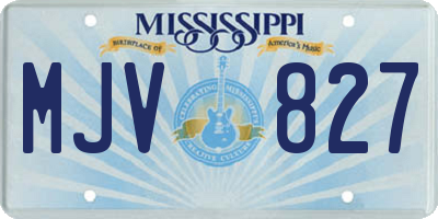 MS license plate MJV827