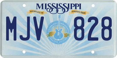 MS license plate MJV828