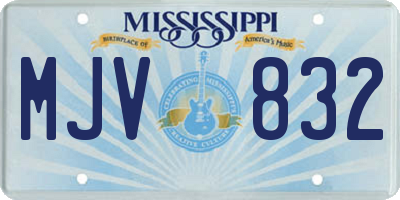 MS license plate MJV832
