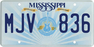 MS license plate MJV836