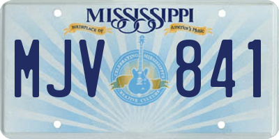 MS license plate MJV841