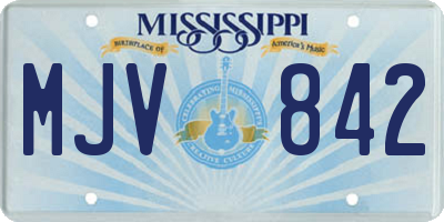 MS license plate MJV842