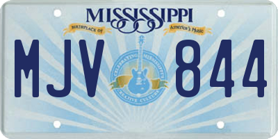 MS license plate MJV844