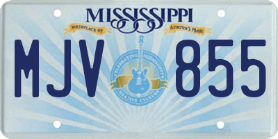 MS license plate MJV855