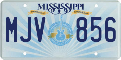 MS license plate MJV856
