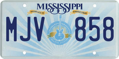 MS license plate MJV858