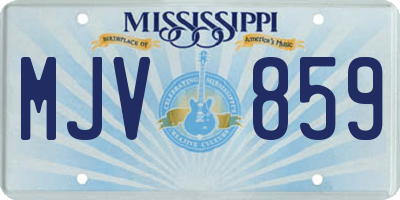 MS license plate MJV859