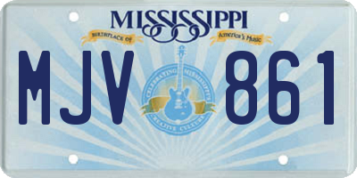 MS license plate MJV861