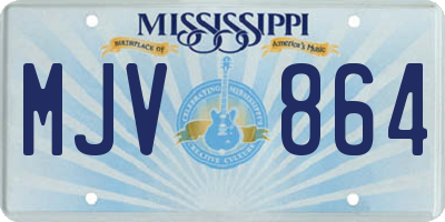 MS license plate MJV864