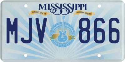 MS license plate MJV866