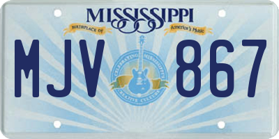 MS license plate MJV867
