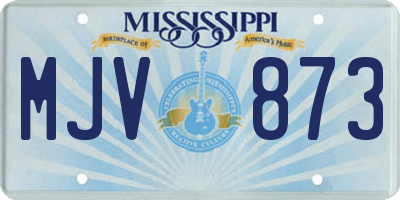 MS license plate MJV873