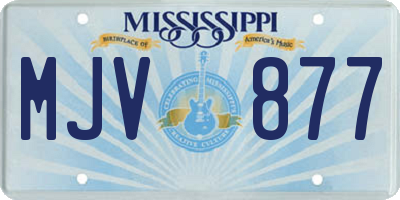 MS license plate MJV877