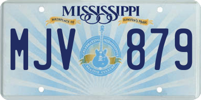 MS license plate MJV879