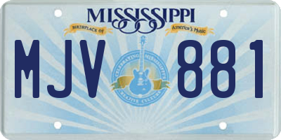 MS license plate MJV881