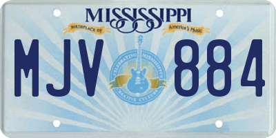 MS license plate MJV884