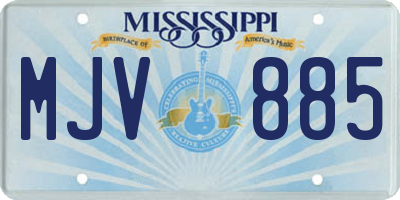 MS license plate MJV885