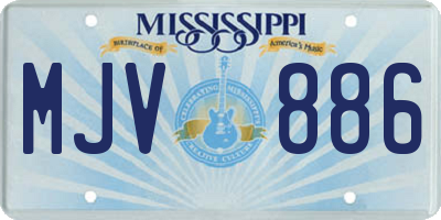 MS license plate MJV886