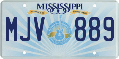 MS license plate MJV889