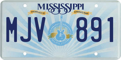 MS license plate MJV891