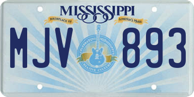 MS license plate MJV893