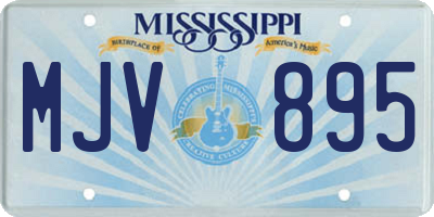 MS license plate MJV895