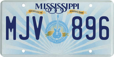 MS license plate MJV896