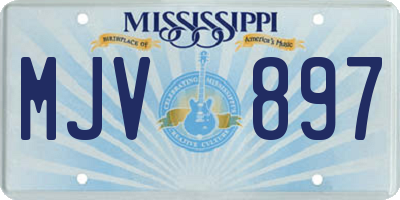 MS license plate MJV897