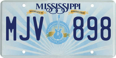 MS license plate MJV898