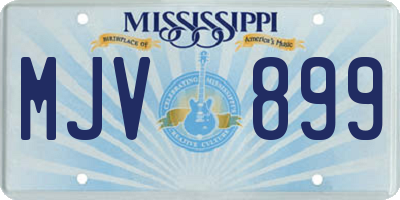 MS license plate MJV899