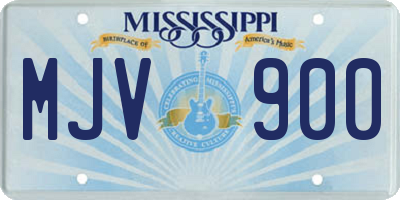 MS license plate MJV900