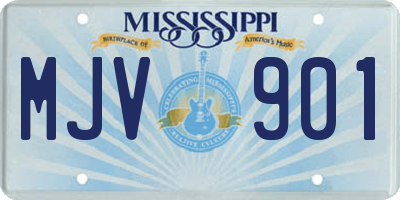 MS license plate MJV901