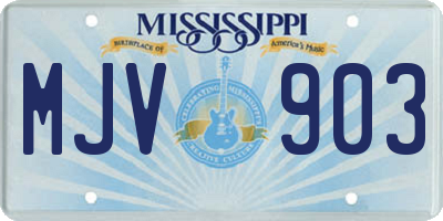 MS license plate MJV903